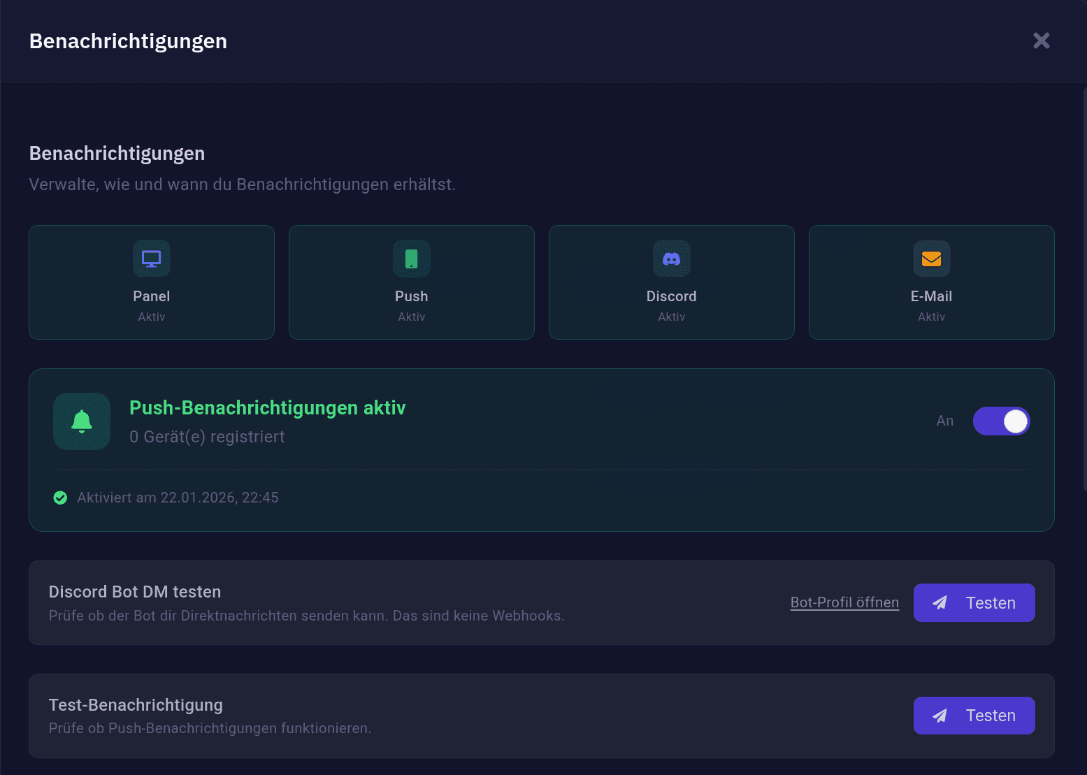 Die neue Benachrichtigungszentrale