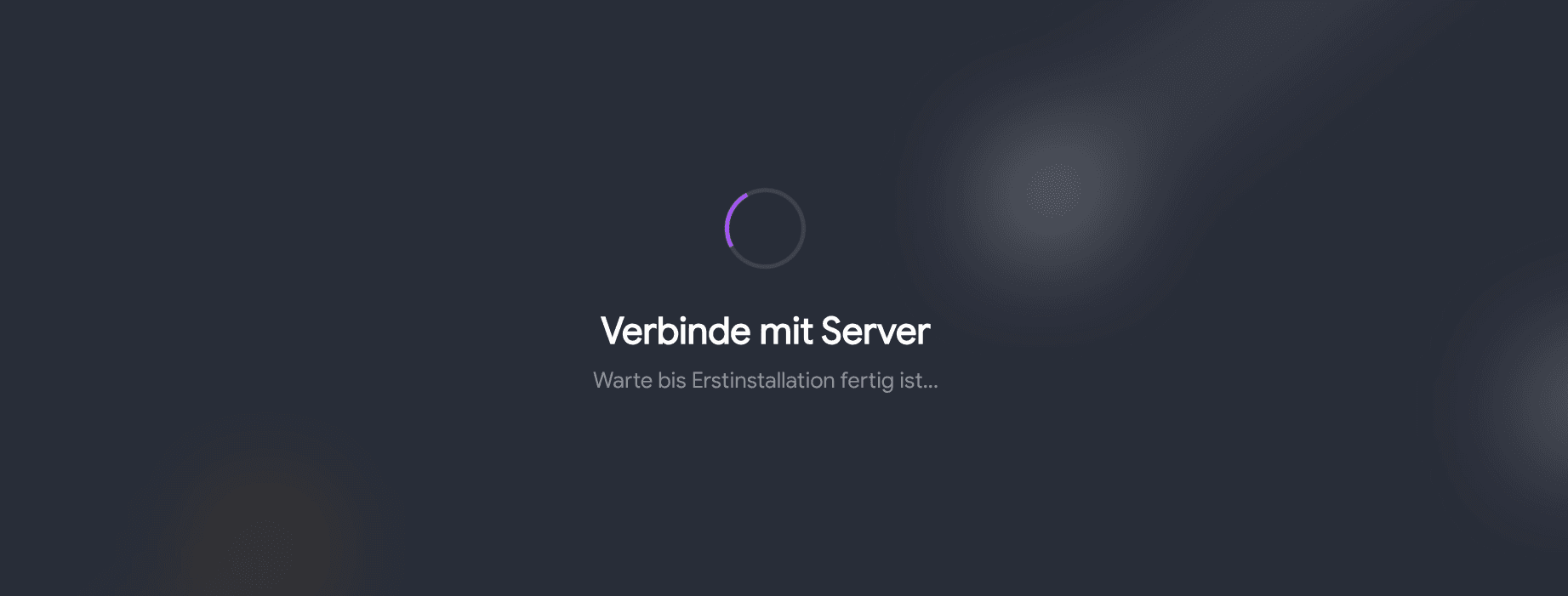 Warten auf Host-Installation Screenshot